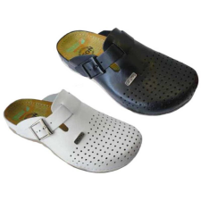 LEON Papucs 700 Leon Comfort férfi bőr, fehér, 45 munkavédelmi cipő
