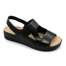 LEON Szandál 5020 Leon Comfort női bőr, fekete, 41