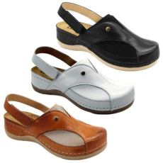 LEON Szandál 913 Leon Comfort női bőr, barna, 40