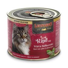  Leonardo macskakonzerv - marha, vadhús & édesburgonya 200 g macskaeledel