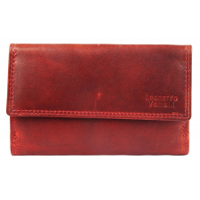  Leonardo Verrelli női pénztárca valódi bőrből, 15x10 cm pénztárca