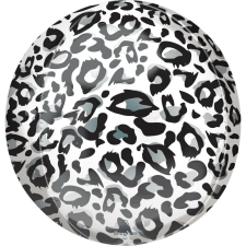Leopárd mintás gömb fólia lufi 40 cm party kellék