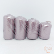  Lépcsős adventi gyertya - metál halvány lila dekorációs kellék