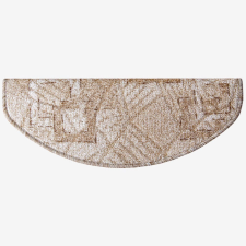 Lépcsőszőnyeg 65x24 cm - Beige színben kocka mintával lakástextília