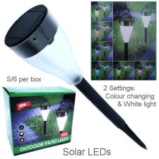  Leszúrható napelemes kerti lámpa szett 6 db/csomag kültéri világítás