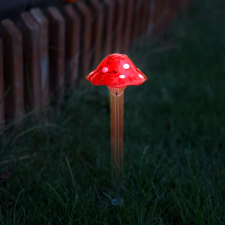  Leszúrható szolár gomba - 33,5 cm - 1 hidegfehér LED kültéri világítás