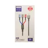 Letang 3in1 adatkábel, Micro USB / Type-C / iPhone 8pin, 6A, 1.2m, színes, Letang LT-ET-06