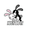LETHAL THREAT MINI NASTY RABBIT JUST DO IT matrica (60x80 mm) LETHAL THREAT Kategorizálatlan termékek