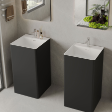  LETTA matt b&amp;amp;w szabadonálló mosdó kád, zuhanykabin