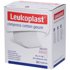 Leukoplast Leukoplast hajtogatott, szegett mull lap 10 x 10 cm steril gyógyászati segédeszköz