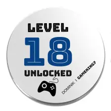 Level 18 unlocked kitűző ajándéktárgy