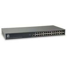 Level One LevelOne GEL-2681 hálózati kapcsoló Vezérelt L3 Gigabit Ethernet (10/100/1000) Fekete (GEL-2681) hub és switch