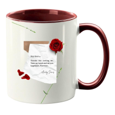  Levél rózsával Bögre (másik oldalra fotó és felirat kérhető) bögrék, csészék