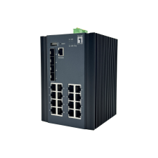 LevelOne IGU-2071 Vezérelt L2+ Gigabit Ethernet (10/100/1000) Fekete hub és switch