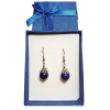 Levendula Álom Ajándékbolt Lápisz Lazuli lógós fülbevaló kosárka foglalatban