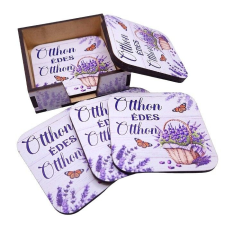  Levendula poháralátét készlet 6+1 darab konyhai eszköz