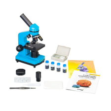 Levenhuk 40-400X oktató mikroszkóp készlet könyvvel Rainbow 2L Azúr (70226) mikroszkóp