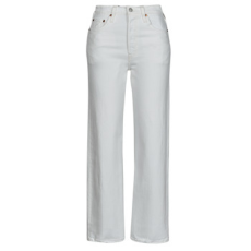 Levis Egyenes szárú farmerek RIBCAGE STRAIGHT ANKLE Fehér US 26 / 29