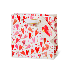 Leykam Alpina (BSB) BSB ajándéktasak (14,5x15x6 cm) Red Hearts (4) ajándéktasak