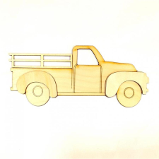  Lézervágott pickup rátétekkel. Mérete: 200x89x3+3 mm dekorációs kellék
