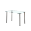Leziter Berna 120 cm szögletes üveg étkezőasztal