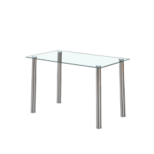 Leziter Berna 120 cm szögletes üveg étkezőasztal transparent bútor