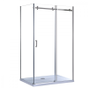 Leziter Bold-in 80x120 cm aszimmetrikus zuhanykabin zuhanytálca nélkül