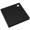 Leziter Fat black 90x90 cm szögletes fekete akril zuhanytálca, 12 cm magas