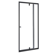 Leziter Flexi állítható zuhanyajtó 96-111x185 cm fekete kád, zuhanykabin