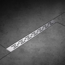 Leziter Flows 60 cm hosszú rozsdamentes acél komplett zuhanyfolyóka építőanyag