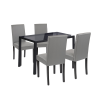 Leziter Karen 4+1 étkező garnitúra fekete-szürke