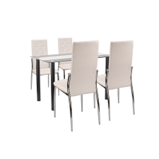 Leziter Lara 4+1 étkező garnitúra fehér bútor