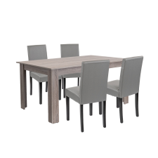 Leziter Leon 4+1 étkező garnitúra yorki tölgy-szürke bútor