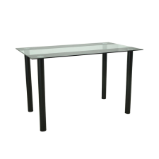 Leziter LUA120B Riona 120 cm szögletes üveg étkezőasztal fekete bútor
