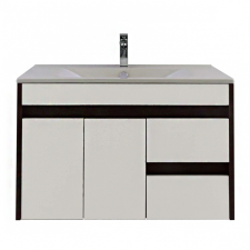 Leziter Luna 80 alsó fürdőszoba bútor mosdóval, Rauna szil-Fehér fürdőszoba bútor