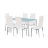 Leziter Mabel 6+1 étkező garnitúra fehér-szürke