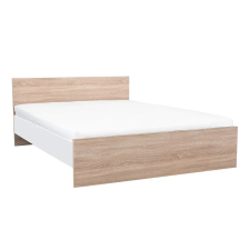 Leziter Miami franciaágy ágyneműtartó nélkül 160x200 cm sonoma tölgy-fehér ágy és ágykellék