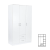 Leziter Miami gardróbszekrény 120x205 cm fehér-fehér