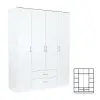 Leziter Miami Gardróbszekrény - 4 Ajtós - 160x205 cm - Fehér