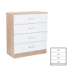 Leziter Miami komód 4 fiókos 80x92 cm fehér-sonoma tölgy