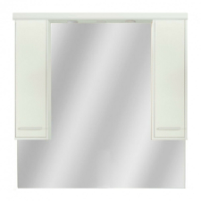 Leziter Nerva 105 cm-es tükrös felsőszekrény, Tükörfényes fehér színben fürdőszoba bútor