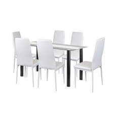Leziter Norman 6+1 étkező garnitúra fehér bútor