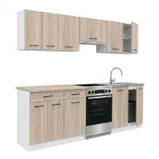 Leziter Praktik 240 konyhabútor fehér korpusz, sonoma tölgy front bútor