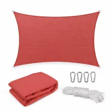 Leziter Rana napvitorla négyszög alakú 4x5 m piros kerti bútor