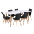 Leziter Silla 150 6+1 étkező garnitúra fehér-fekete