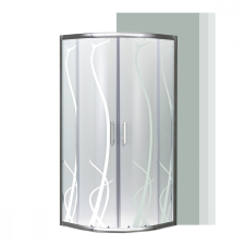 Leziter Spirit Bamboo 80x80 cm íves zuhanykabin zuhanytálca nélkül kád, zuhanykabin