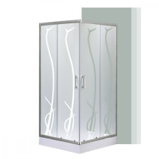 Leziter Spirit Bamboo 80x80 cm szögletes zuhanykabin, zuhanytálcával kád, zuhanykabin