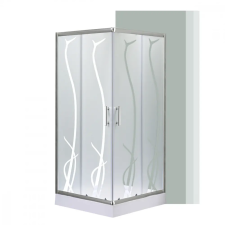 Leziter Spirit Bamboo 90x90 cm szögletes zuhanykabin, zuhanytálcával kád, zuhanykabin