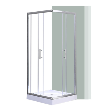 Leziter Spirit Clear 80x80 cm szögletes zuhanykabin, zuhanytálcával kád, zuhanykabin