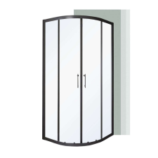 Leziter Spirit Clear Íves Zuhanykabin - 90x90 cm - Fekete kád, zuhanykabin